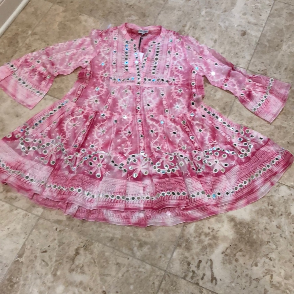 Pink mirror Juliet Dunn dress